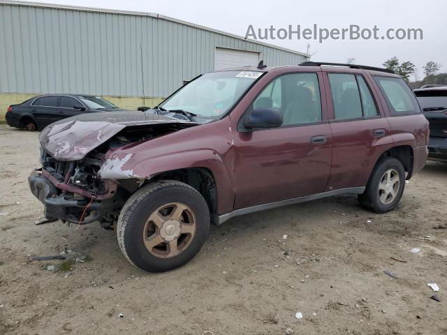 2006 Chevrolet Trailblazer Ls Burgundy vin: 1GNDS13S862188947