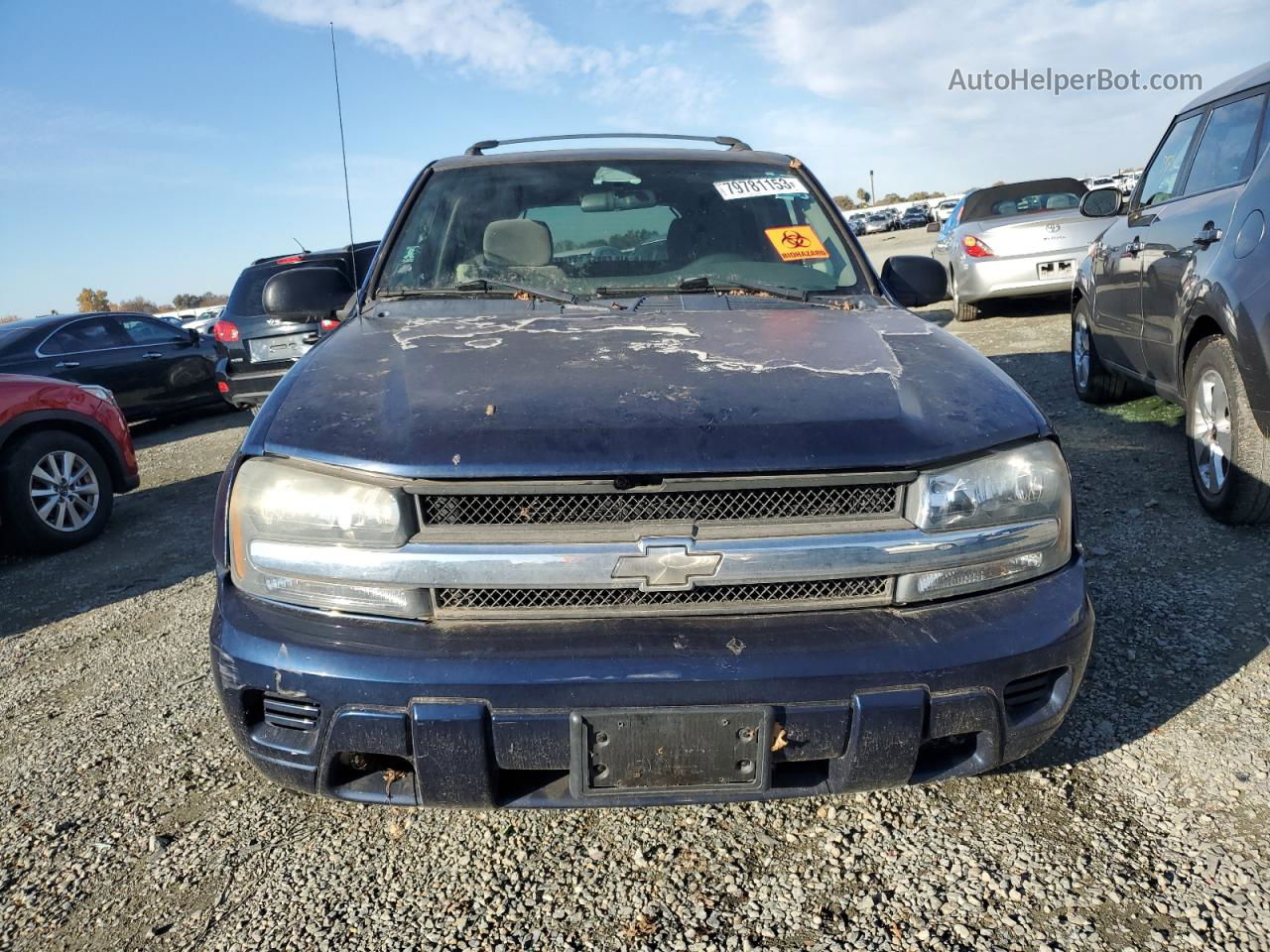 2002 Chevrolet Trailblazer  Blue vin: 1GNDS13S922523644