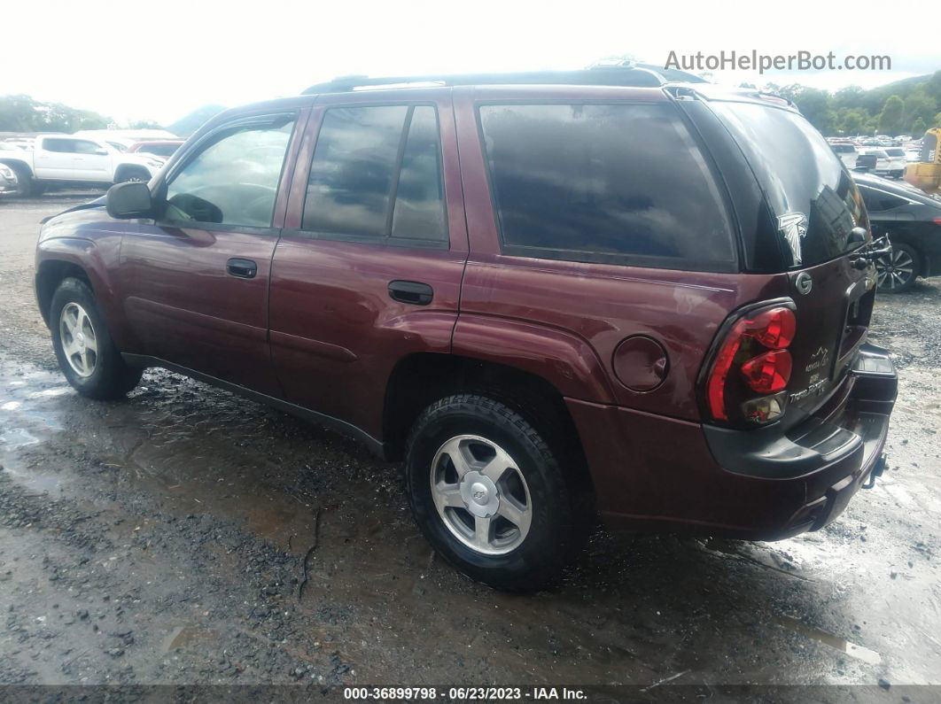 2006 Chevrolet Trailblazer Ls Burgundy vin: 1GNDS13SX62114669