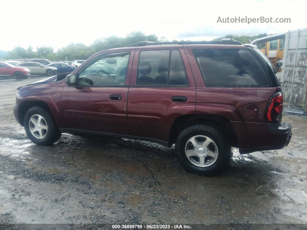 2006 Chevrolet Trailblazer Ls Burgundy vin: 1GNDS13SX62114669