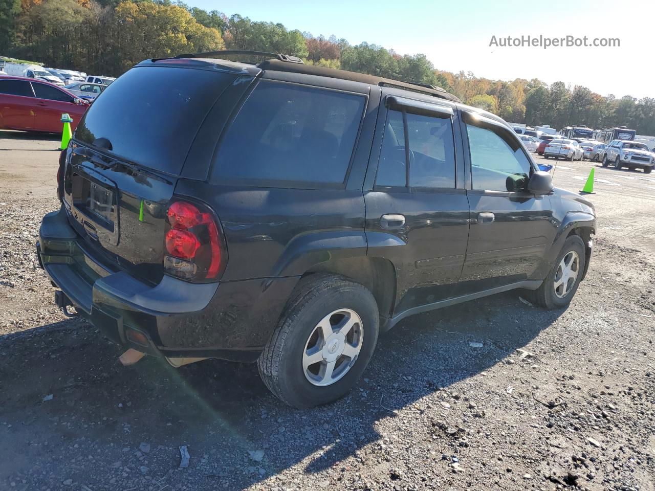 2006 Chevrolet Trailblazer Ls Black vin: 1GNDS13SX62180932