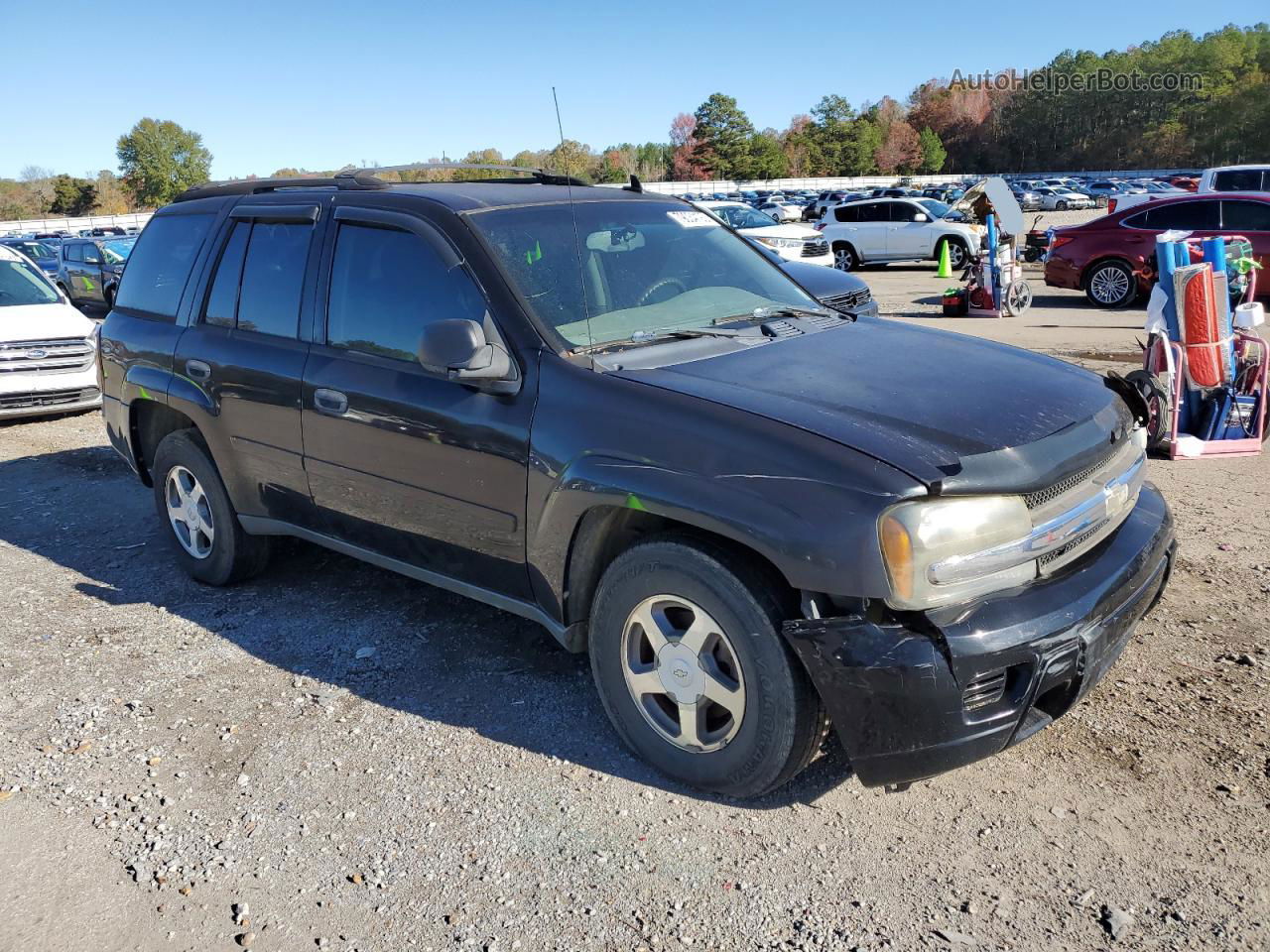 2006 Chevrolet Trailblazer Ls Black vin: 1GNDS13SX62180932