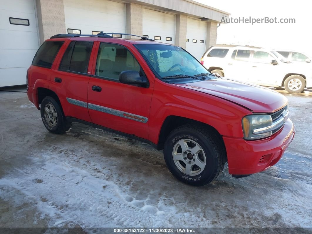 2002 Chevrolet Trailblazer Ls Red vin: 1GNDT13S022399406