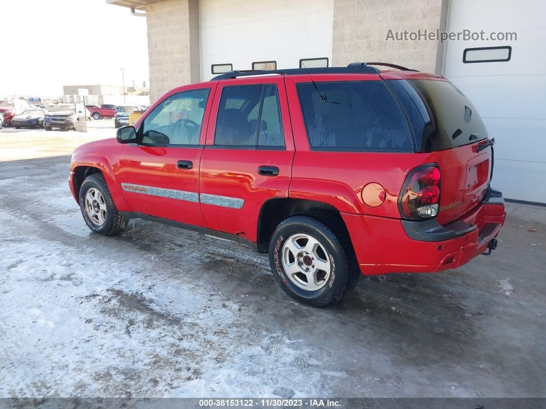 2002 Chevrolet Trailblazer Ls Red vin: 1GNDT13S022399406