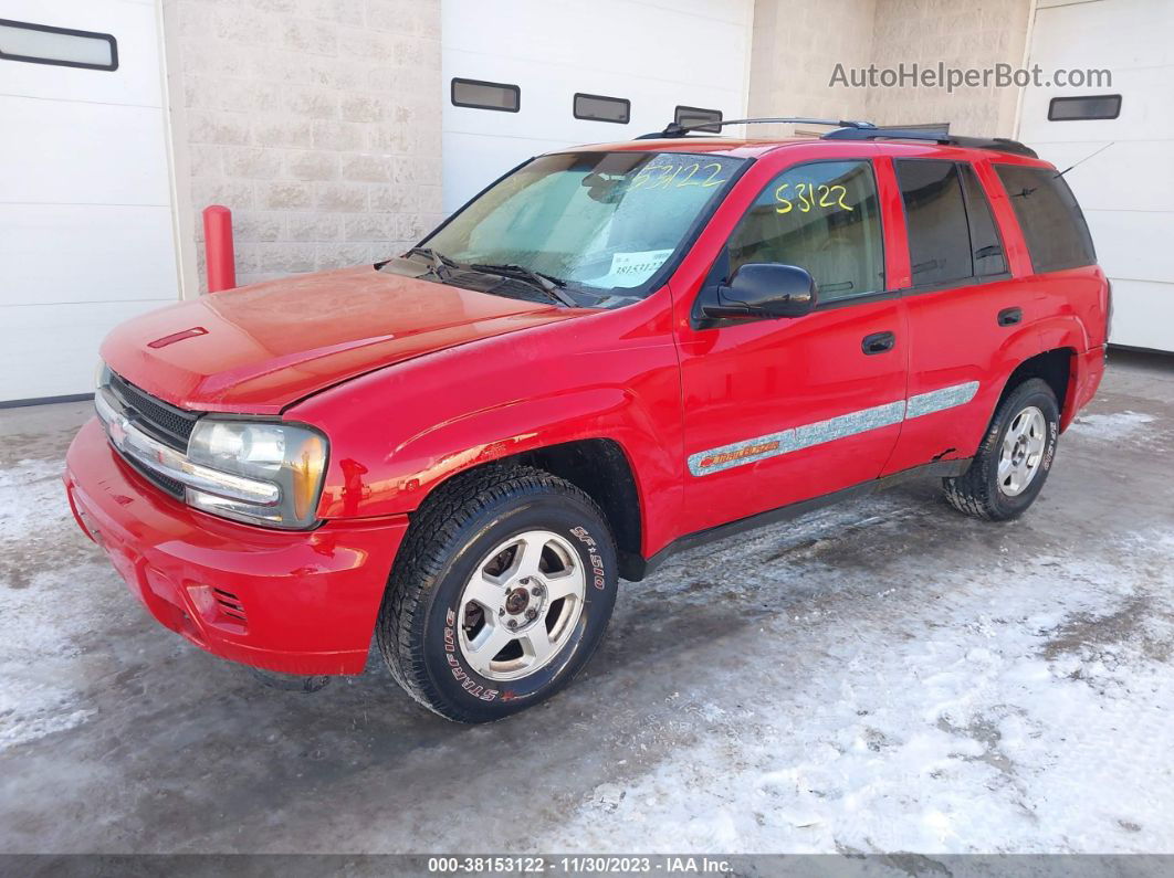 2002 Chevrolet Trailblazer Ls Red vin: 1GNDT13S022399406