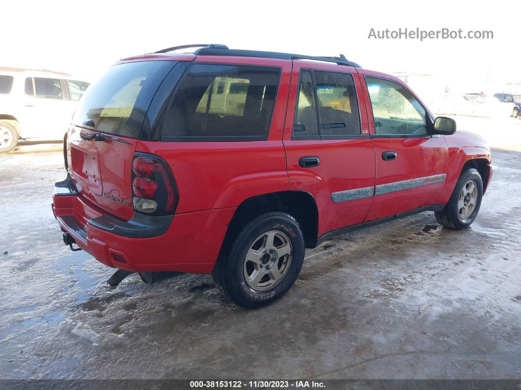 2002 Chevrolet Trailblazer Ls Red vin: 1GNDT13S022399406