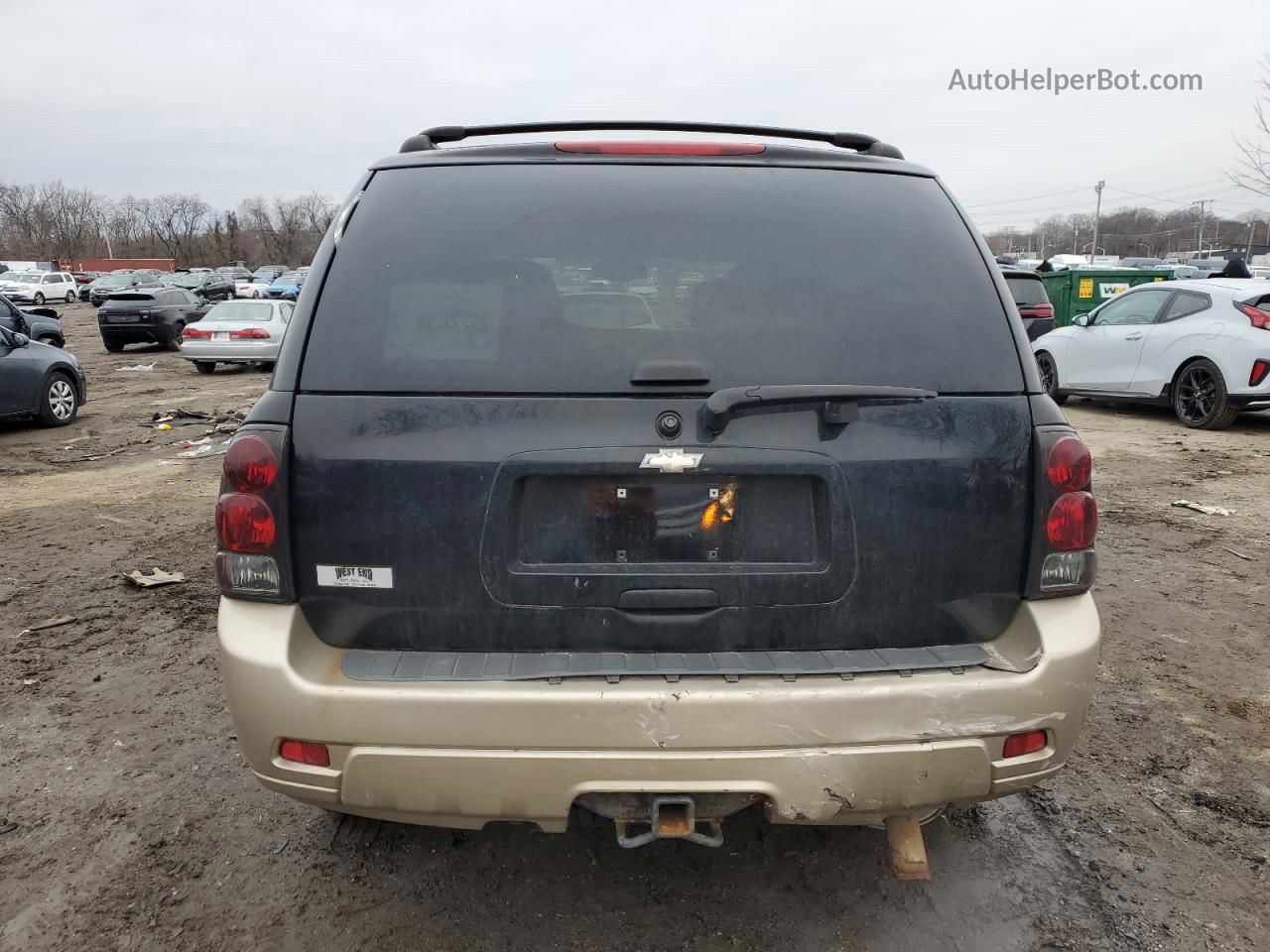 2006 Chevrolet Trailblazer Ls Black vin: 1GNDT13S062232789