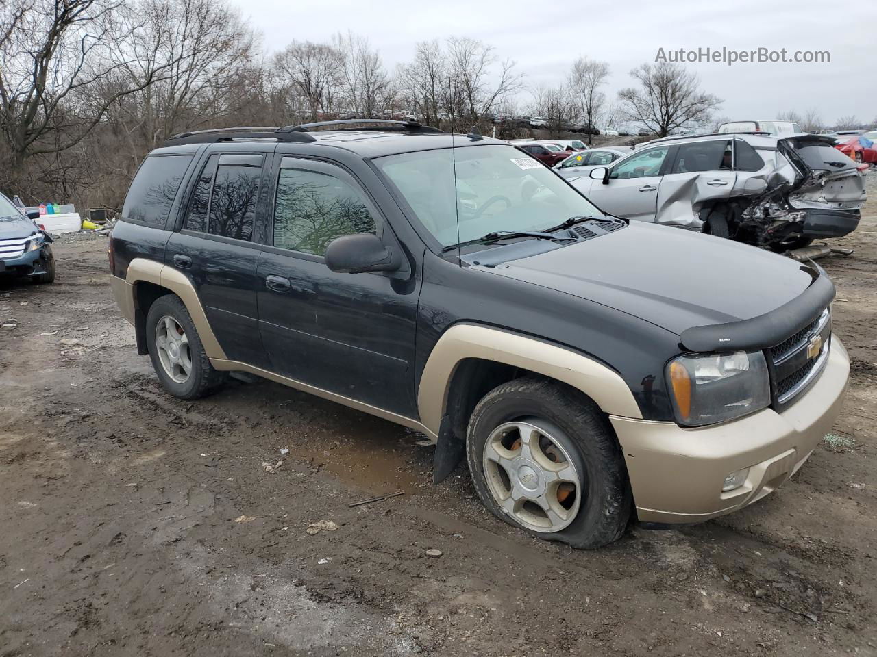 2006 Chevrolet Trailblazer Ls Black vin: 1GNDT13S062232789