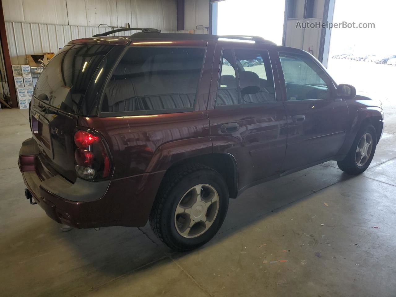 2006 Chevrolet Trailblazer Ls Burgundy vin: 1GNDT13S062347375