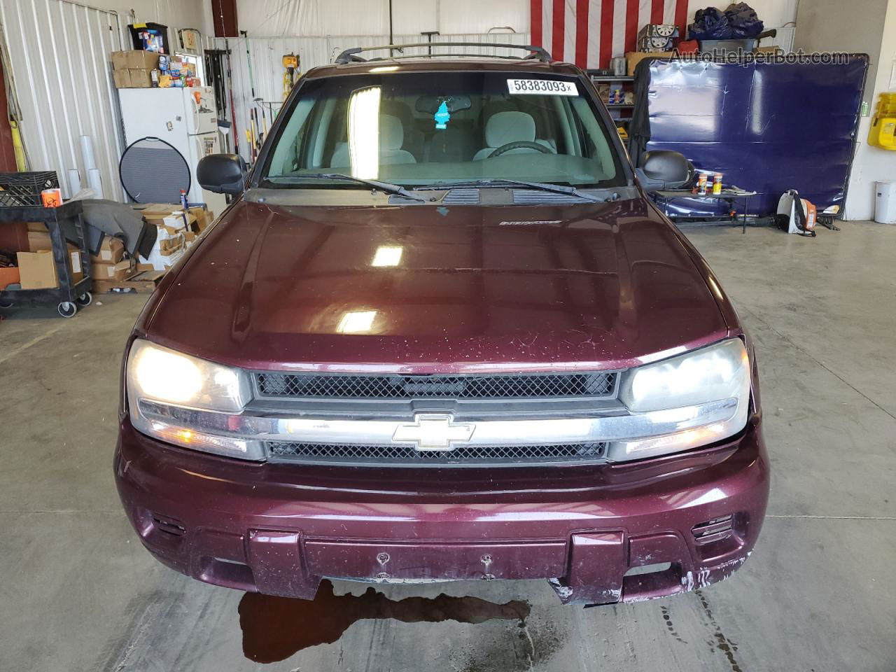 2006 Chevrolet Trailblazer Ls Burgundy vin: 1GNDT13S062347375