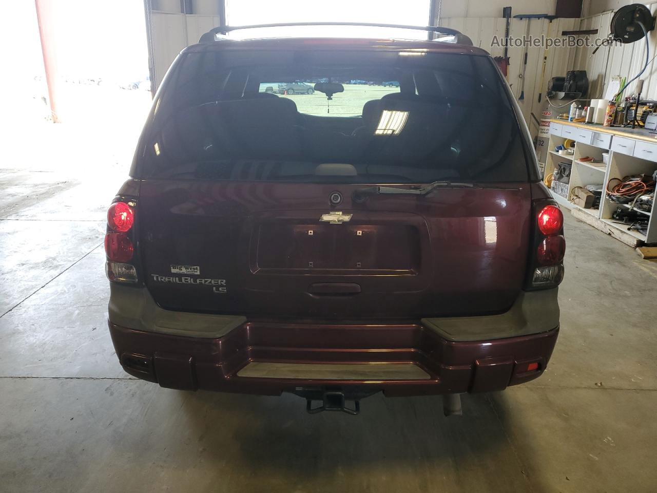 2006 Chevrolet Trailblazer Ls Burgundy vin: 1GNDT13S062347375