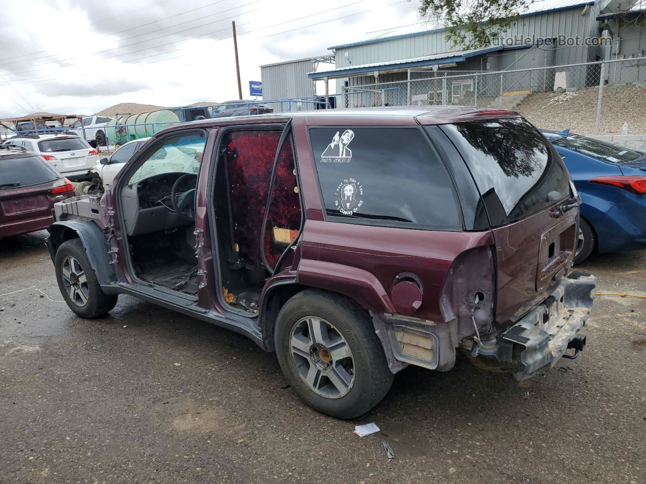 2006 Chevrolet Trailblazer Ls Burgundy vin: 1GNDT13S062347845