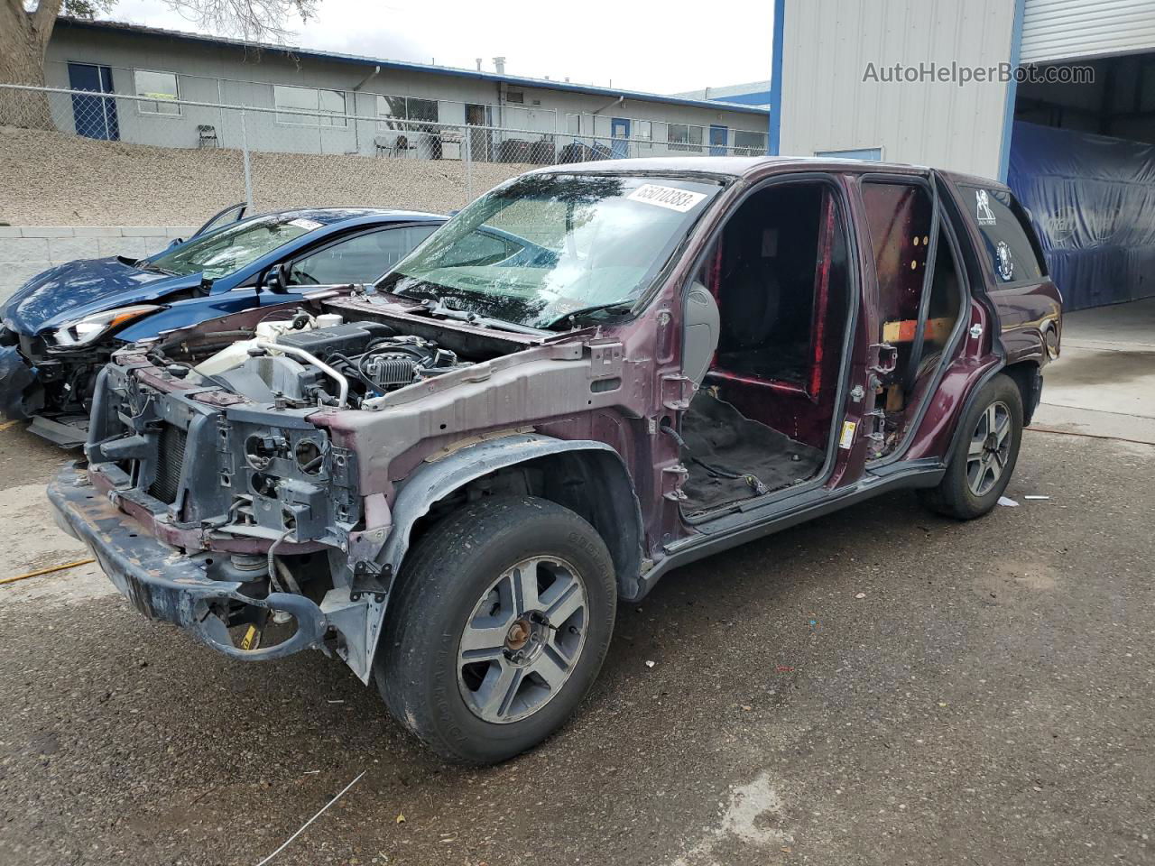 2006 Chevrolet Trailblazer Ls Burgundy vin: 1GNDT13S062347845