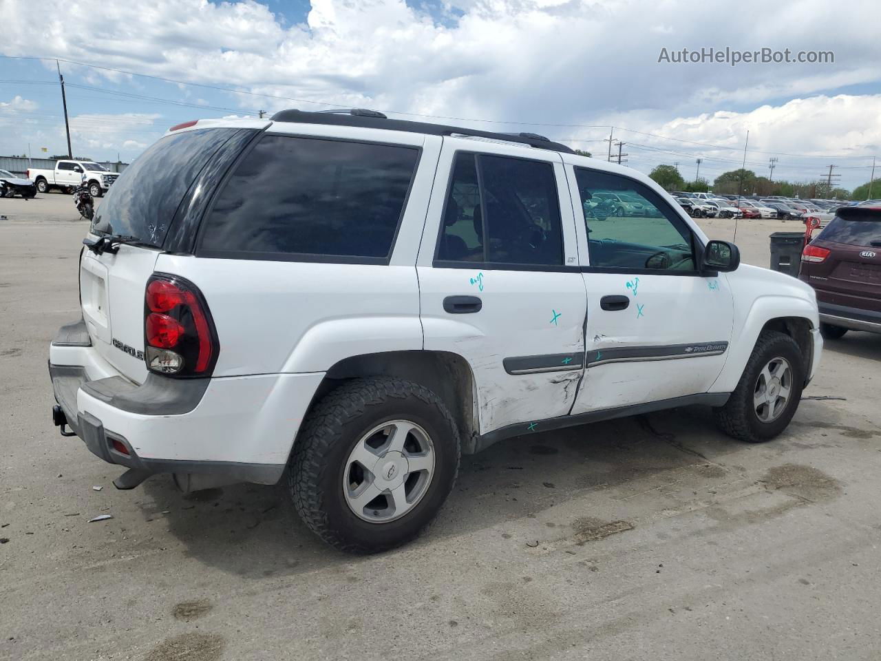 2002 Chevrolet Trailblazer  White vin: 1GNDT13S122189025