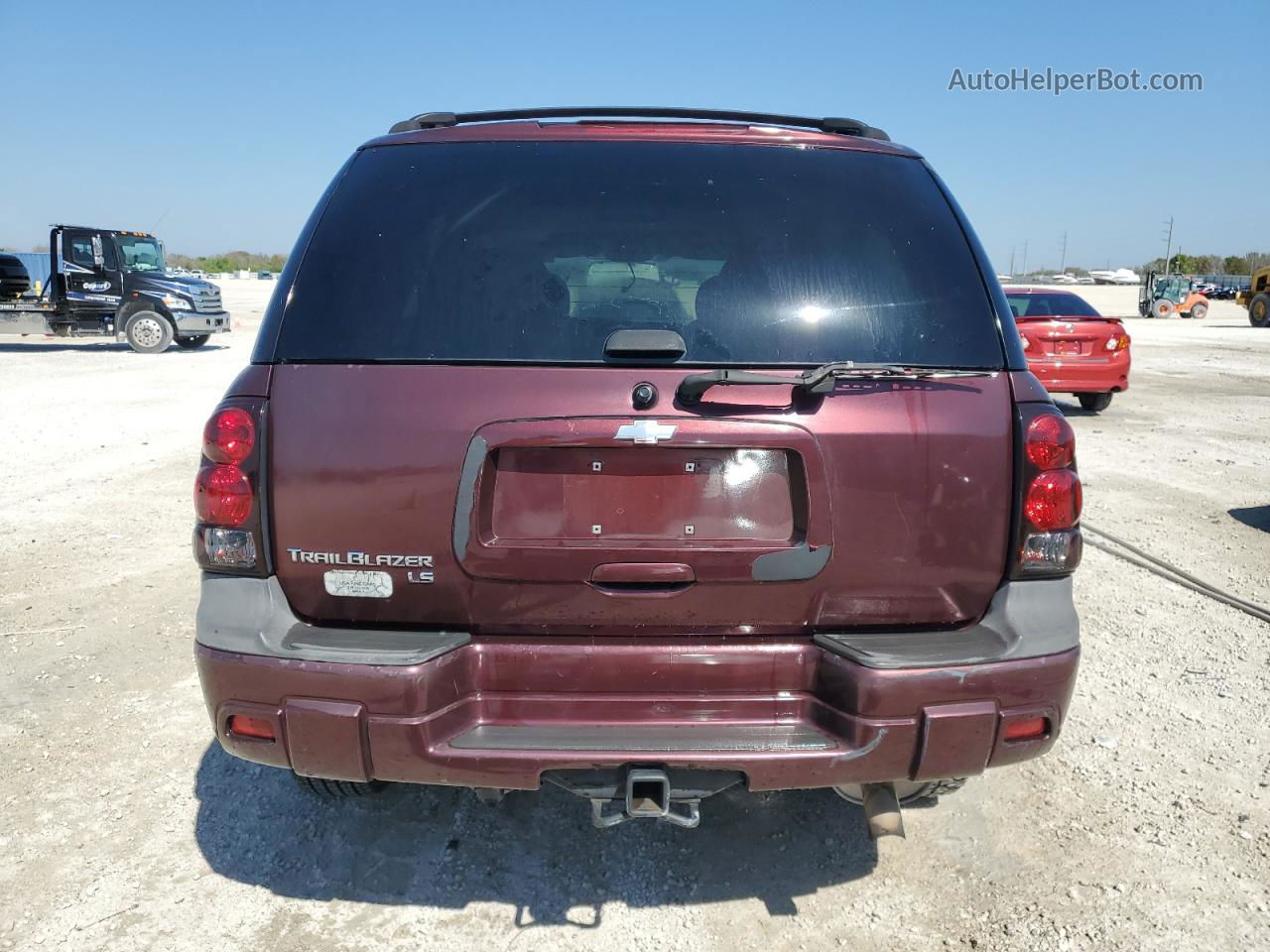 2006 Chevrolet Trailblazer Ls Burgundy vin: 1GNDT13S162121393