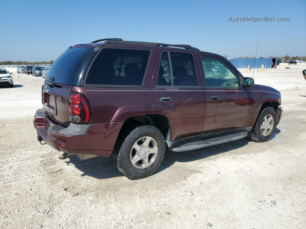 2006 Chevrolet Trailblazer Ls Burgundy vin: 1GNDT13S162121393