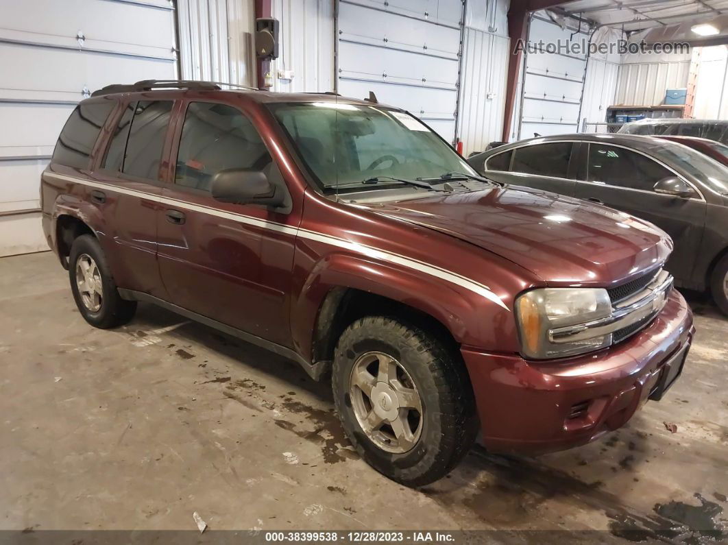 2006 Chevrolet Trailblazer Ls Maroon vin: 1GNDT13S162310495