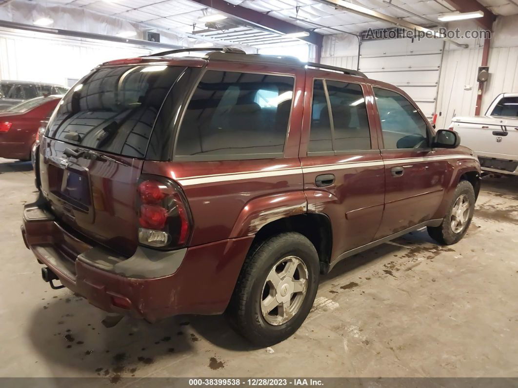 2006 Chevrolet Trailblazer Ls Maroon vin: 1GNDT13S162310495