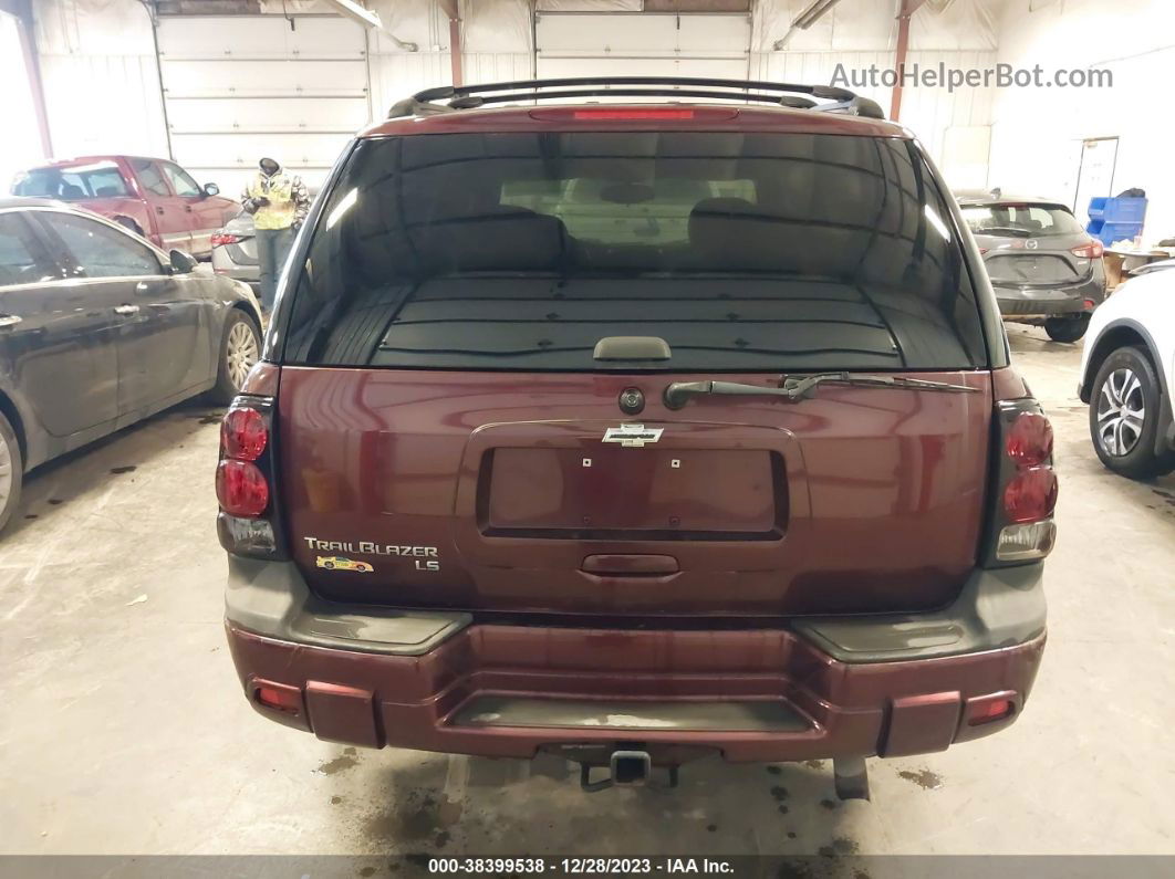 2006 Chevrolet Trailblazer Ls Maroon vin: 1GNDT13S162310495