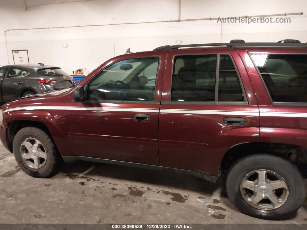 2006 Chevrolet Trailblazer Ls Maroon vin: 1GNDT13S162310495