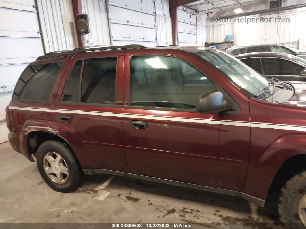 2006 Chevrolet Trailblazer Ls Maroon vin: 1GNDT13S162310495