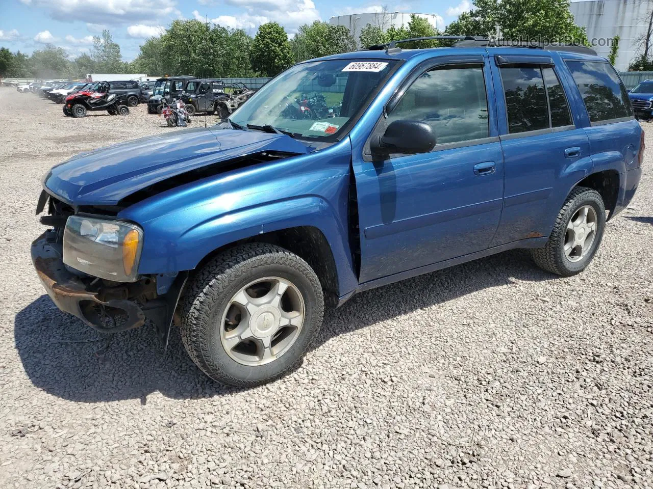 2006 Chevrolet Trailblazer Ls Blue vin: 1GNDT13S262125033