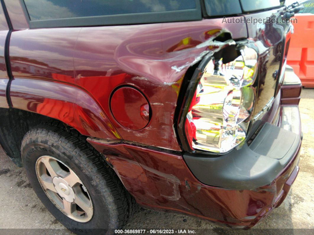 2006 Chevrolet Trailblazer Ls Maroon vin: 1GNDT13S262293996