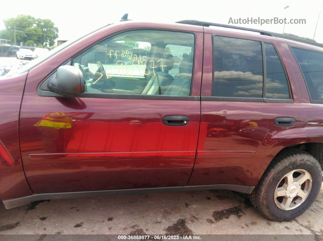 2006 Chevrolet Trailblazer Ls Maroon vin: 1GNDT13S262293996