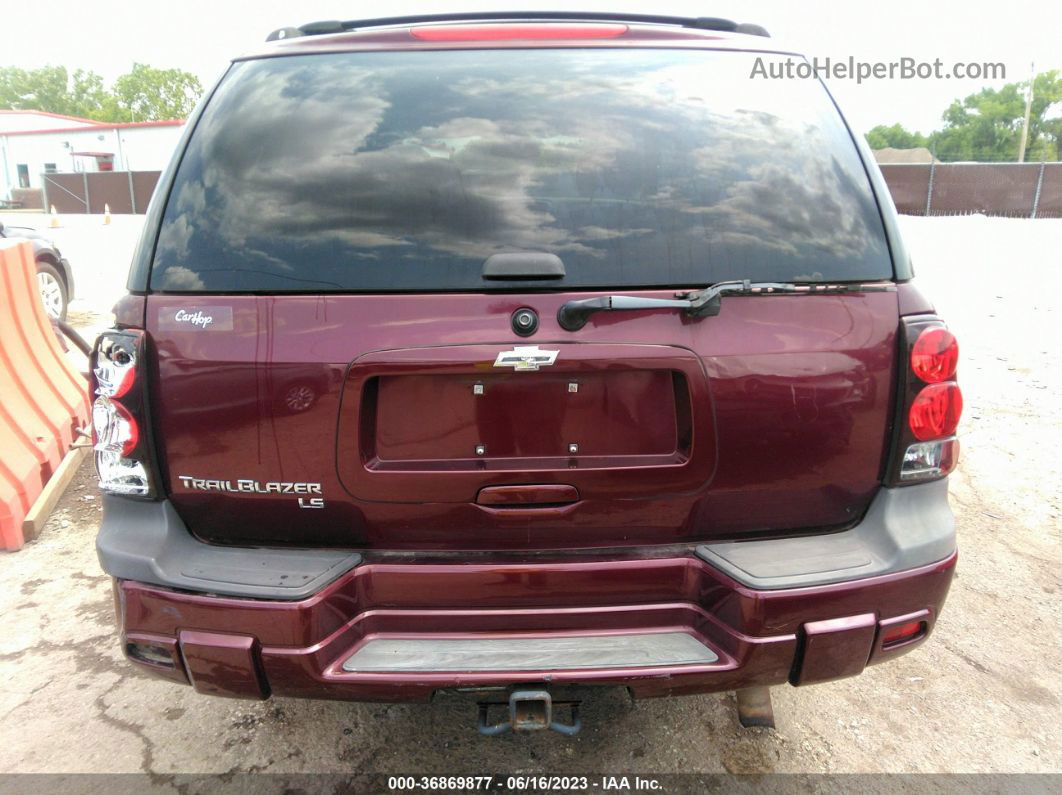 2006 Chevrolet Trailblazer Ls Maroon vin: 1GNDT13S262293996