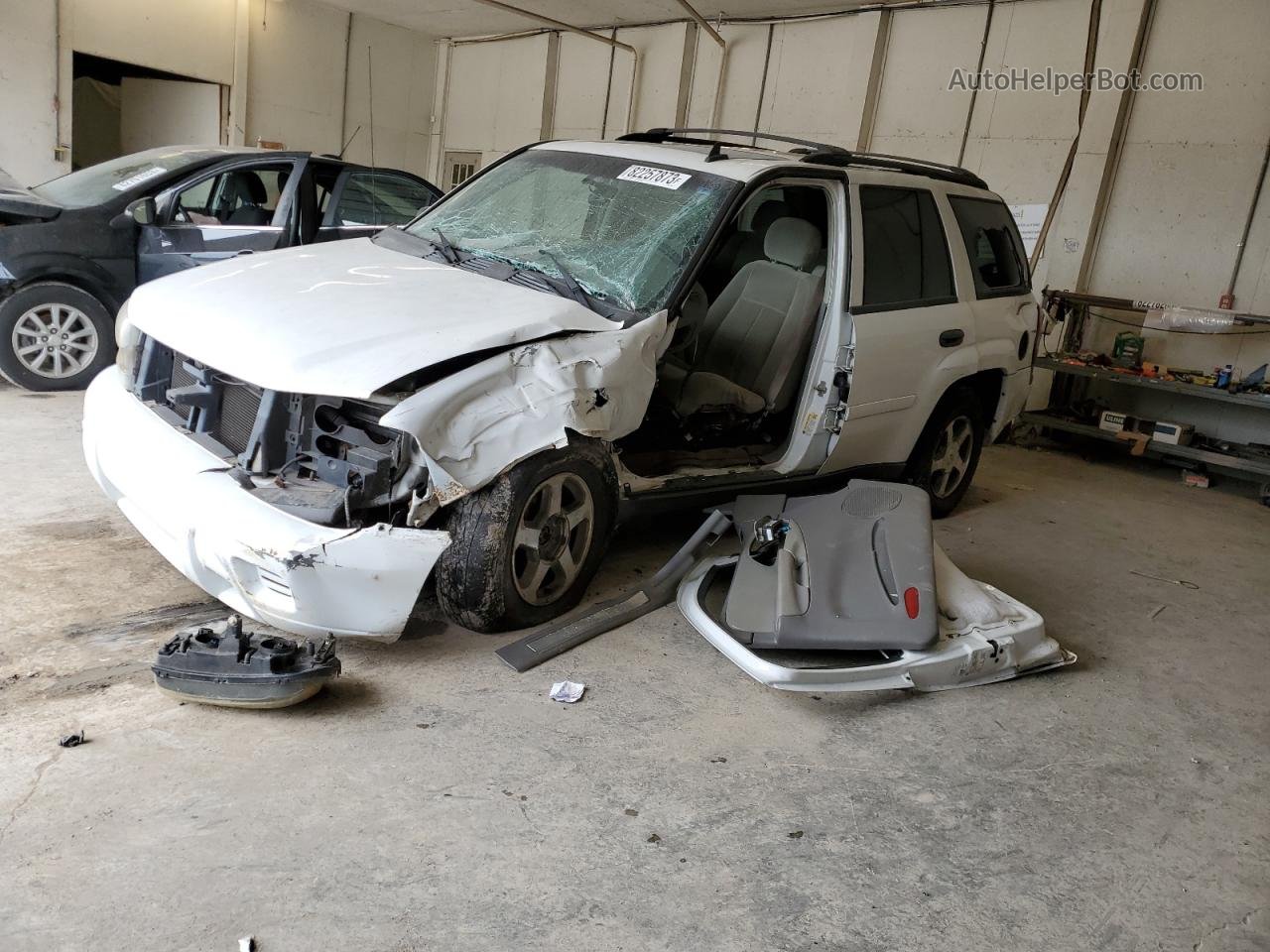 2006 Chevrolet Trailblazer Ls White vin: 1GNDT13S362245049