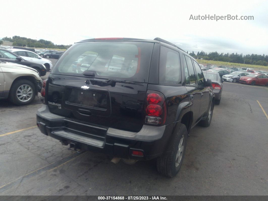 2006 Chevrolet Trailblazer Ls Black vin: 1GNDT13S362310143