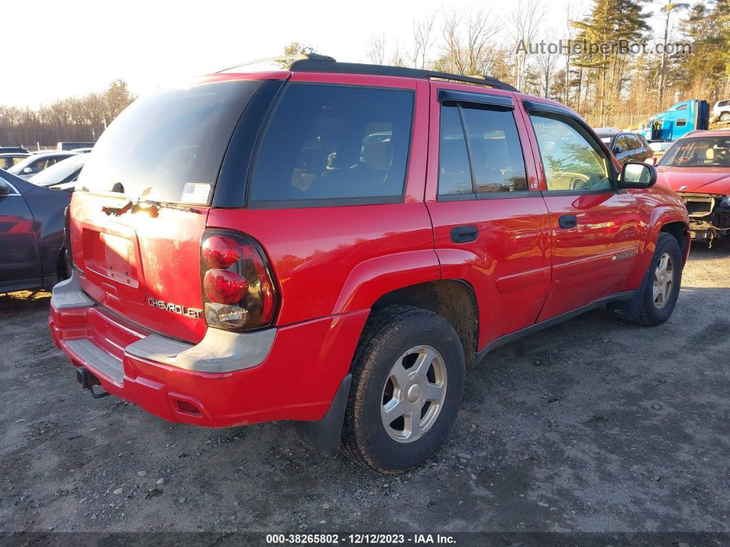 2002 Chevrolet Trailblazer Ls Red vin: 1GNDT13S422231347