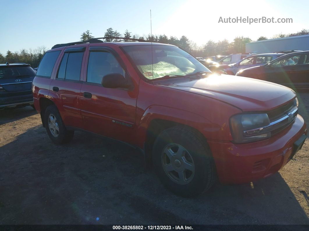 2002 Chevrolet Trailblazer Ls Red vin: 1GNDT13S422231347