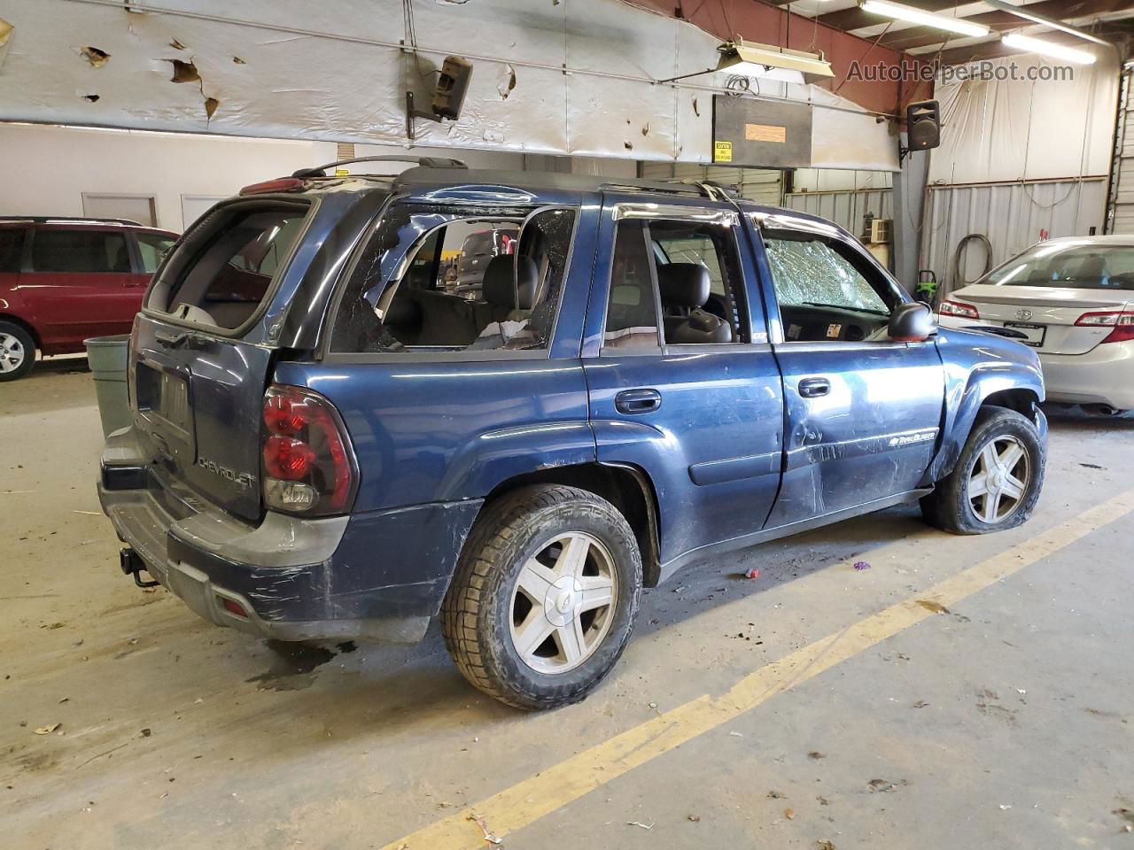 2002 Chevrolet Trailblazer  Синий vin: 1GNDT13S522136070