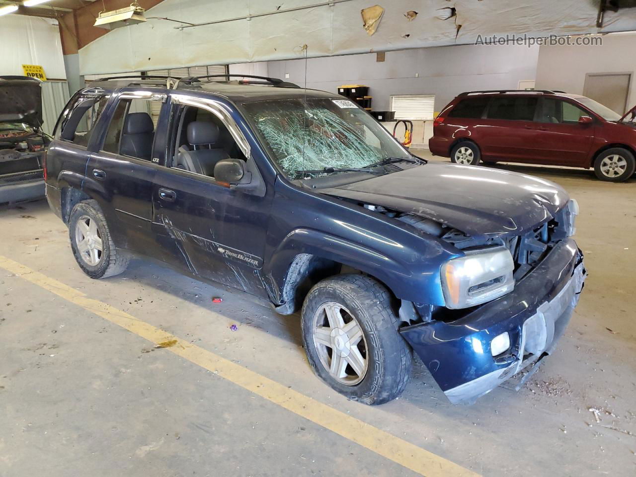 2002 Chevrolet Trailblazer  Синий vin: 1GNDT13S522136070