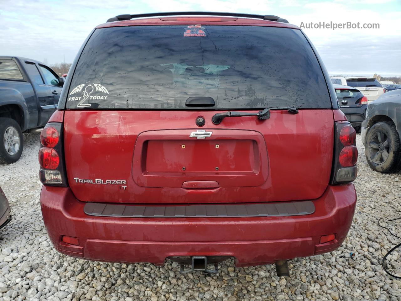 2006 Chevrolet Trailblazer Ls Red vin: 1GNDT13S562239334