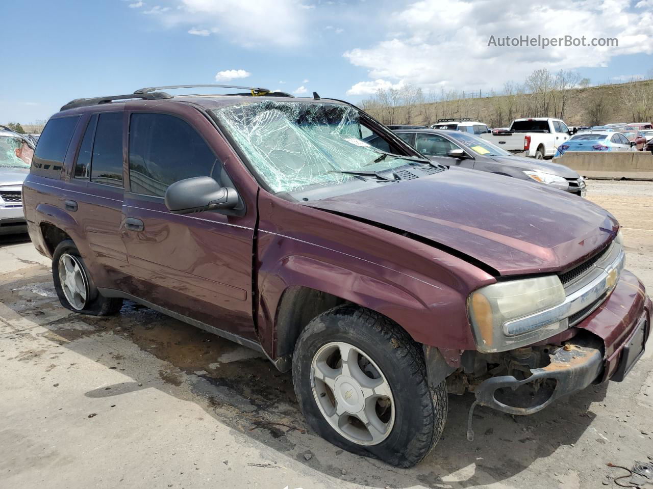 2006 Chevrolet Trailblazer Ls Maroon vin: 1GNDT13S562314274