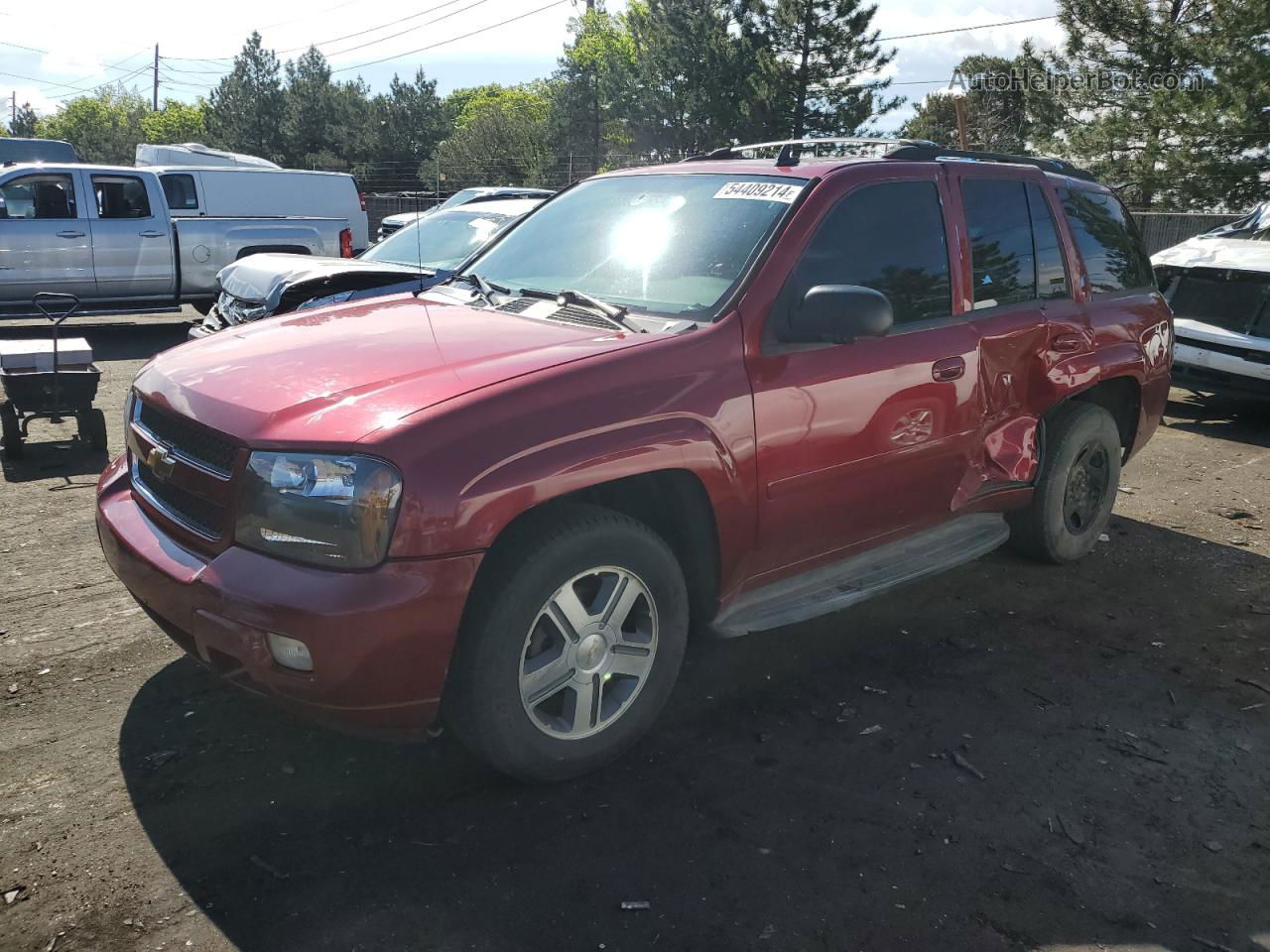 2006 Chevrolet Trailblazer Ls Red vin: 1GNDT13S562317708