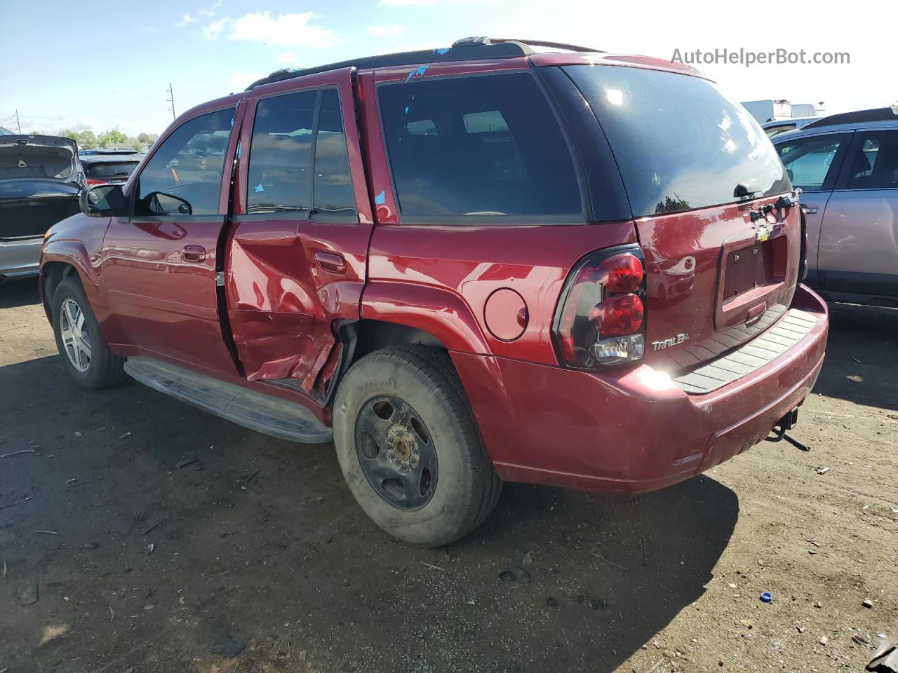 2006 Chevrolet Trailblazer Ls Red vin: 1GNDT13S562317708