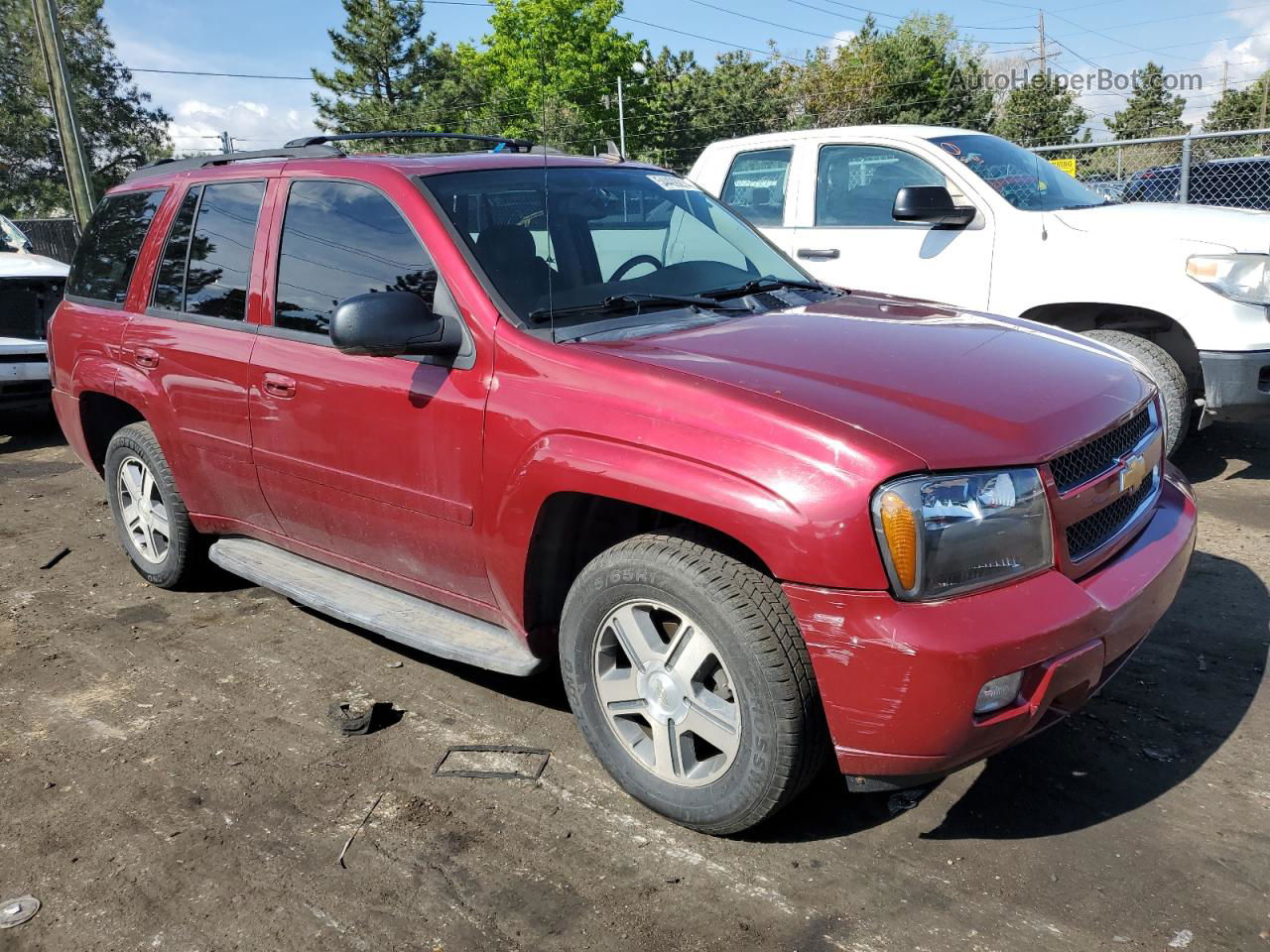 2006 Chevrolet Trailblazer Ls Red vin: 1GNDT13S562317708