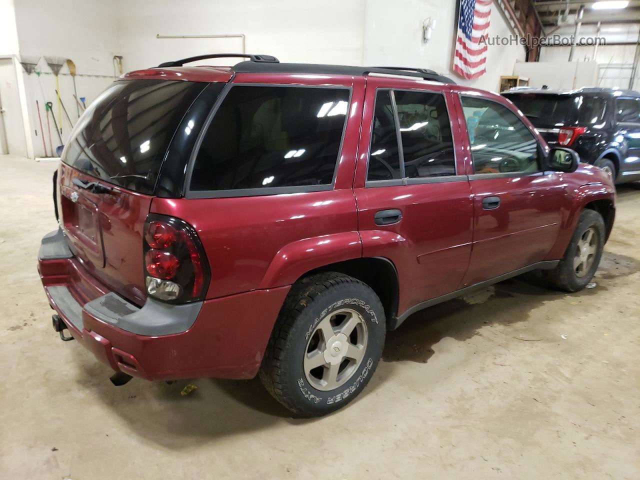 2006 Chevrolet Trailblazer Ls Maroon vin: 1GNDT13S662286503