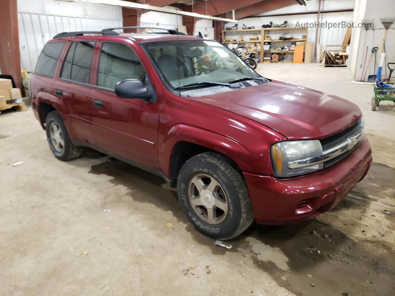 2006 Chevrolet Trailblazer Ls Темно-бордовый vin: 1GNDT13S662286503