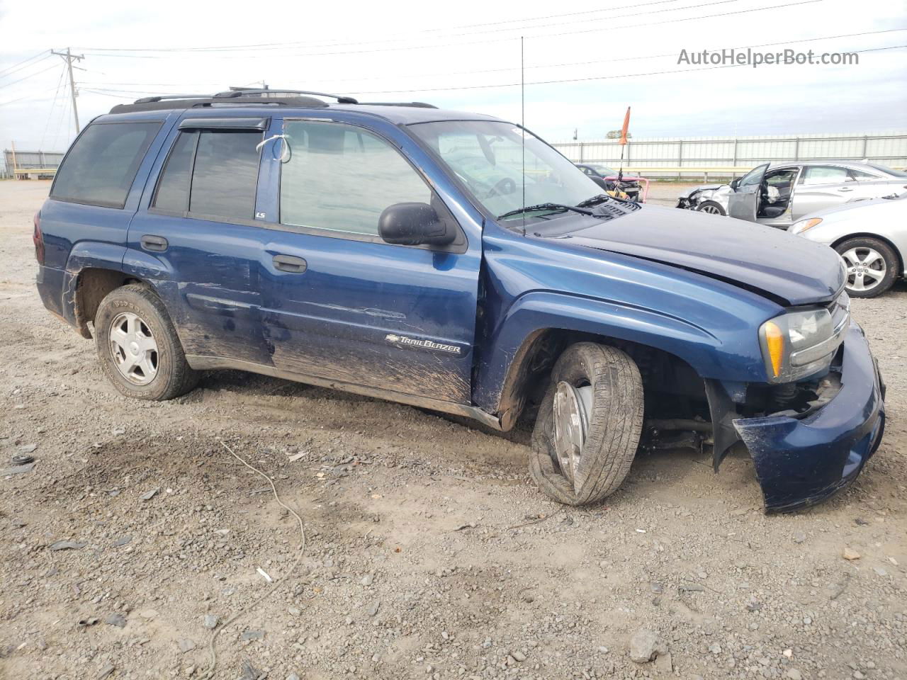 2002 Chevrolet Trailblazer  Синий vin: 1GNDT13S722260583