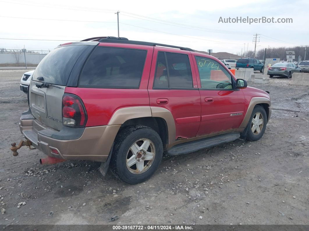 2002 Chevrolet Trailblazer Ltz Red vin: 1GNDT13S822316465