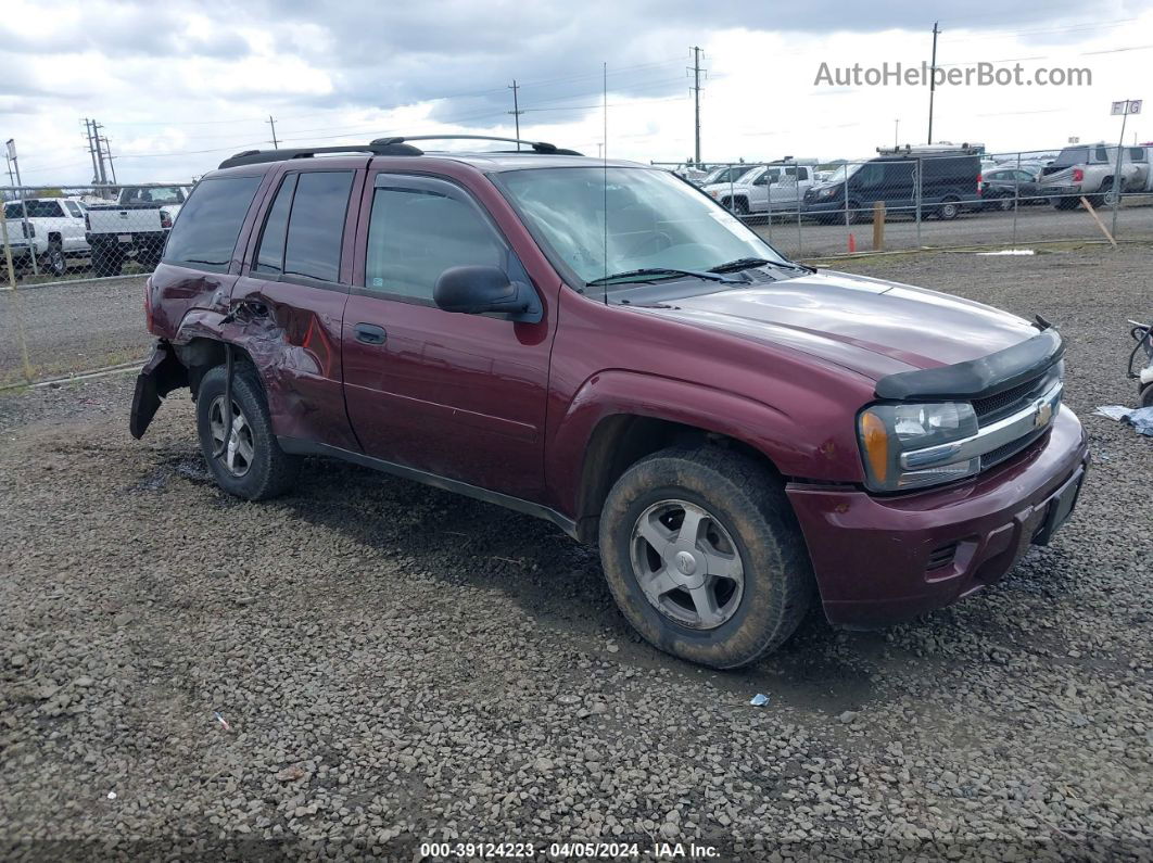 2006 Chevrolet Trailblazer Ls Burgundy vin: 1GNDT13S862206800