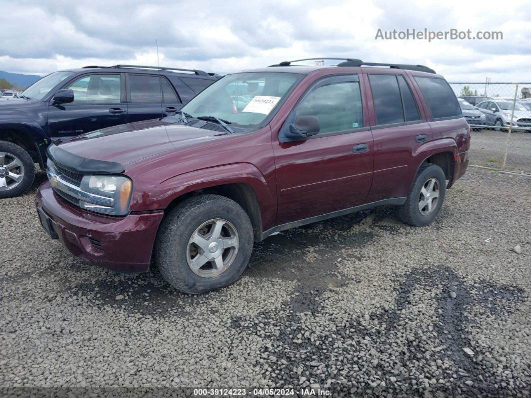 2006 Chevrolet Trailblazer Ls Burgundy vin: 1GNDT13S862206800