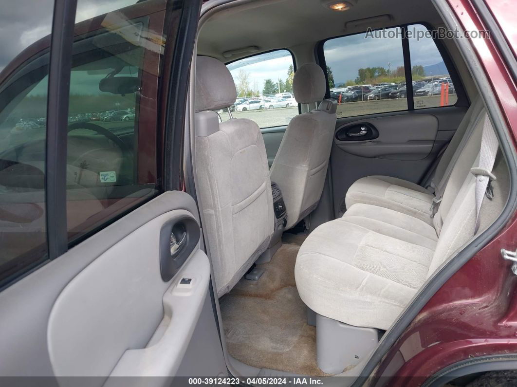 2006 Chevrolet Trailblazer Ls Burgundy vin: 1GNDT13S862206800