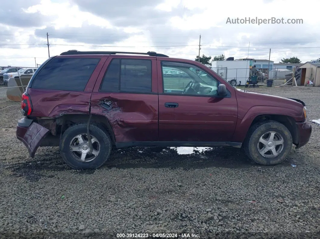 2006 Chevrolet Trailblazer Ls Burgundy vin: 1GNDT13S862206800