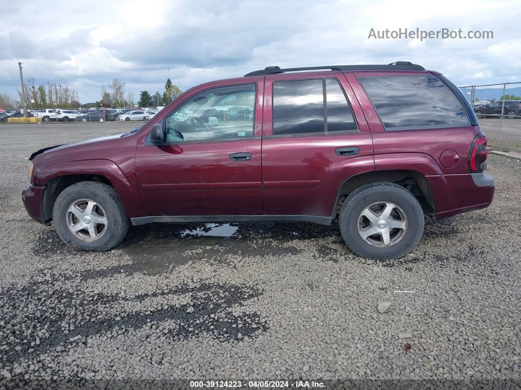 2006 Chevrolet Trailblazer Ls Burgundy vin: 1GNDT13S862206800