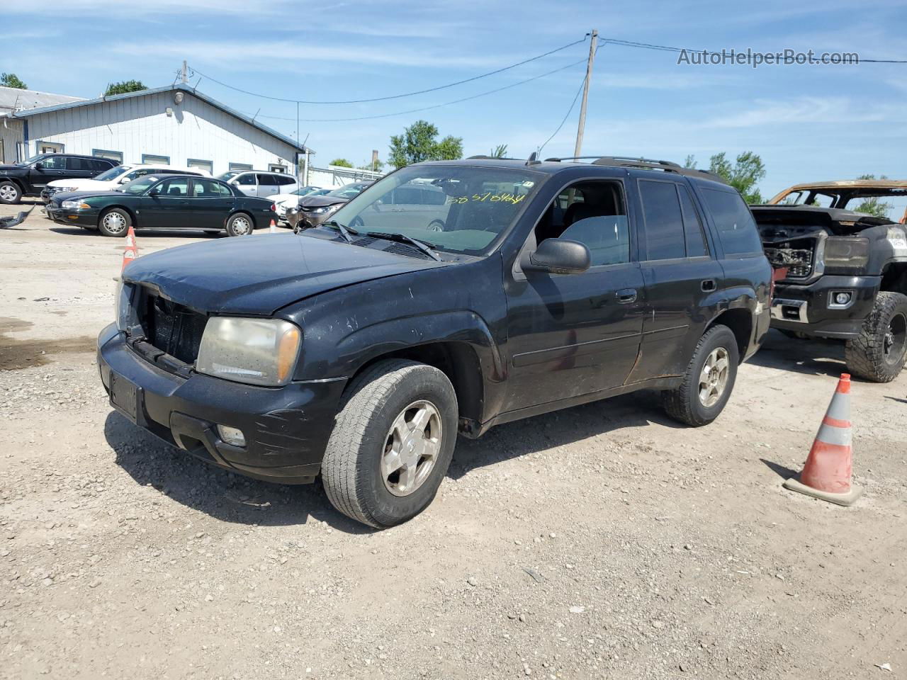 2006 Chevrolet Trailblazer Ls Black vin: 1GNDT13S862240137